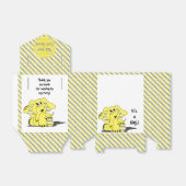 Ballotins Funny Jaune Chevron Silly Elephant Party FavorBox (Déplié)