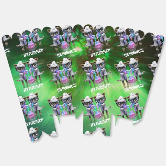 Ballotins Funny Mad Chat Scientists Purrfect Anniversaire (Déplié)