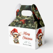 Ballotins Funny Reindeer Moderne Cute Aquarelle Classique (Arrière)