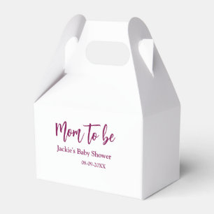 Ballotins Futur maman baby shower nom date rose simple minim