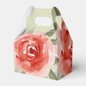 Ballotins Gable de fleurs roses rouges à l'aquarelle (Arrière)