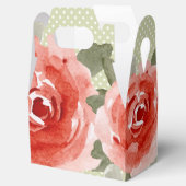 Ballotins Gable de fleurs roses rouges à l'aquarelle (Ouvert)