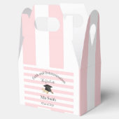 Ballotins Gable Favor Box Pink Stripe Graduate 2026 (Ouvert)