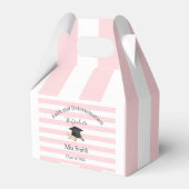 Ballotins Gable Favor Box Pink Stripe Graduate 2026 (Verso)