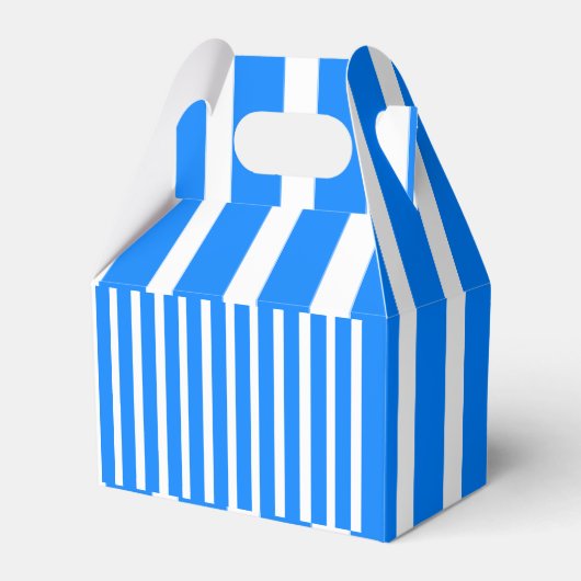 Ballotins Gable Favor Box Rayure Bleu et Blanc (Verso)