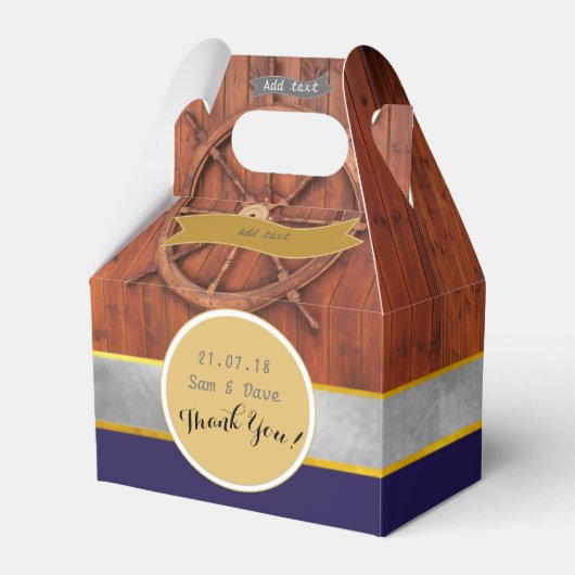 Ballotins Gable rustique NAUTIQUE personnalisé volant de nav (Verso)