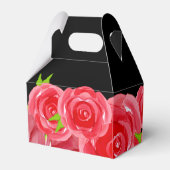 Ballotins Gable Style Fleurs de Rosier Rouge Aquarelle (Arrière)