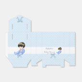 Ballotins Garçon Baby shower Bleu mignon Bébé Damas Favorise (Déplié)