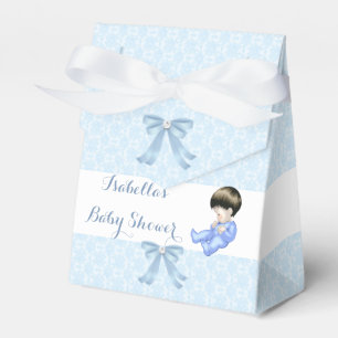 Ballotins Garçon Baby shower Bleu mignon Bébé Damas Favorise