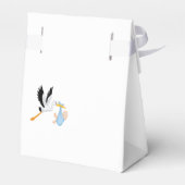 Ballotins Garçon bleu blanc mignon cigogne baby shower anima (Arrière)