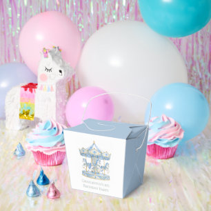 Ballotins Garçon de carrousel aquarelle bleue 1er anniversai