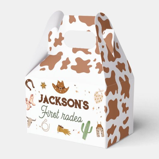 Ballotins Garçon Mon premier rodéo Cowboy 1er anniversaire (Arrière)