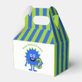 Ballotins Garçon Monster 3e anniversaire bleu vert rayures m (Verso)