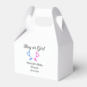 Ballotins Garçon ou fille baby shower rose bleu verre nom da