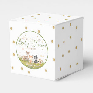 Ballotins Garçon Vert Brun Aquarelle Animaux de la Forêt