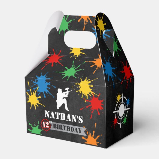 Ballotins Garçons Paintball Anniversaire Ballotin noir (Arrière)