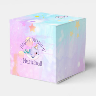 Ballotins Gâteau d'anniversaire de bébé narval aquarelle per