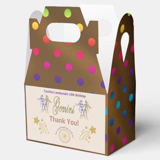 Ballotins Gemini or Zodiac confetti multicolore (Ouvert)