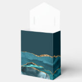 Ballotins Géode Agate moderne Dark Turquoise Blue Gold (Ouvert)