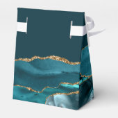 Ballotins Géode Agate moderne Dark Turquoise Blue Gold (Arrière)