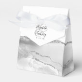 Ballotins Géode Agate moderne Gris Argent (Verso)