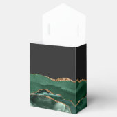 Ballotins Géode d'Agate moderne Emerald Vert Or foncé (Ouvert)