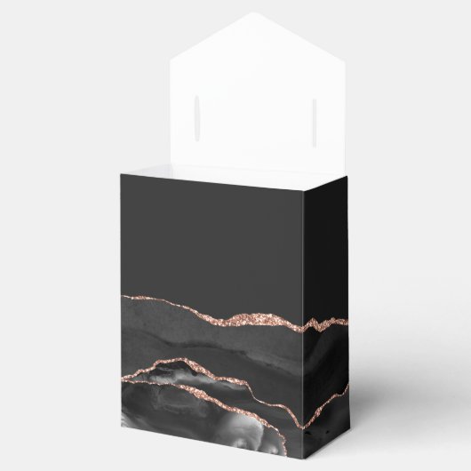 Ballotins Géode d'Agate Moderne Rose Or Noir (Ouvert)