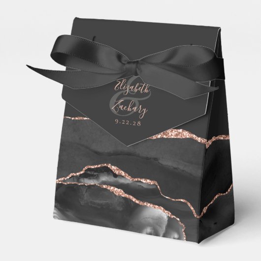 Ballotins Géode d'Agate Moderne Rose Or Noir (Verso)