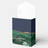 Ballotins Géode d'agate moderne vert émeraude or bleu marine (Ouvert)