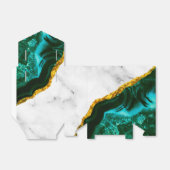 Ballotins Géode d'or vert moderne Géode Monogramme Ballotin (Déplié)