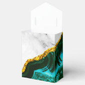 Ballotins Géode d'or vert moderne Géode Monogramme Ballotin (Ouvert)