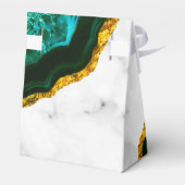 Ballotins Géode d'or vert moderne Géode Monogramme Ballotin (Arrière)