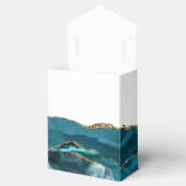 Ballotins Géode moderne Agate Gold Turquoise Bleu (Ouvert)