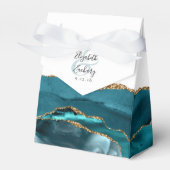 Ballotins Géode moderne Agate Gold Turquoise Bleu (Verso)