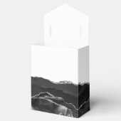 Ballotins Géode moderne Agate Noir Argent (Ouvert)