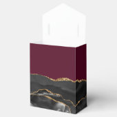 Ballotins Géode moderne Agate Noir Or Bourgogne (Ouvert)