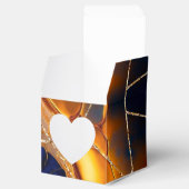 Ballotins Géode moderne Blue Gold Agate Monogramme Ballotin (Ouvert)