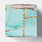 Ballotins Géode moderne Blue Gold Agate Monogramme Ballotin (Haut)