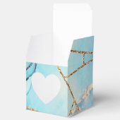 Ballotins Géode moderne Blue Gold Agate Monogramme Ballotin (Ouvert)