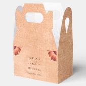 Ballotins Gerbera Flower sur Mariage de pêche Abstrait (Ouvert)