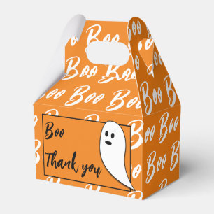 Ballotins Ghost Halloween noir blanc orange Merci