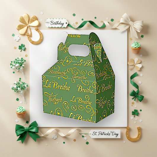 Ballotins Gilded Gaelic Birthday Sage St. Patrick's Pattern