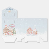 Ballotins Gingerbread House Santa Elf's Christmas Favor Box (Déplié)