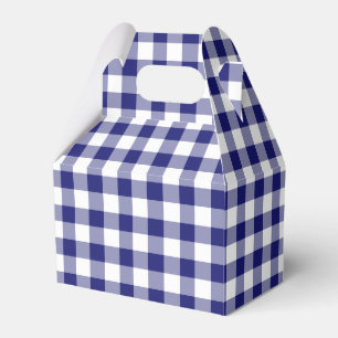 Ballotins Gingham à carreaux bleu et blanc classique de ferm