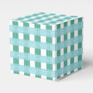 Ballotins Gingham Tissage Vitrage en Vert et Aqua