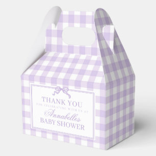 Ballotins Gingham Violet Coquette Arc Décoration pour Baby S