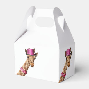 Ballotins Giraffe en casquette rose étincelant
