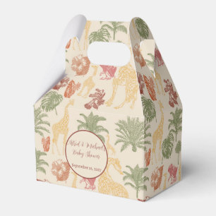 Ballotins Giraffe & Feuilles tropicaux Baby shower Vintage