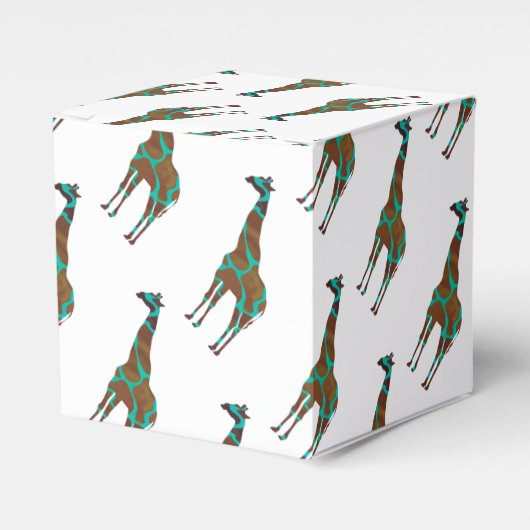 Ballotins Giraffe Impression Brown et Turquoise (Verso)