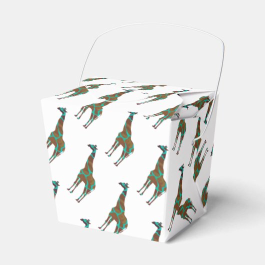 Ballotins Giraffe Siloette Brown et Turquoise (Verso)